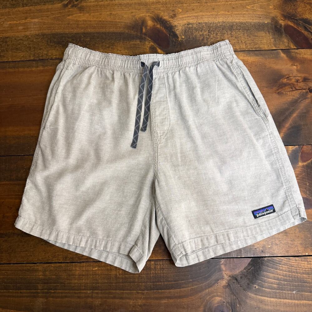 Patagonia Men's Baggies Naturals Shorts Light Grey Cottton Hemp Size Large